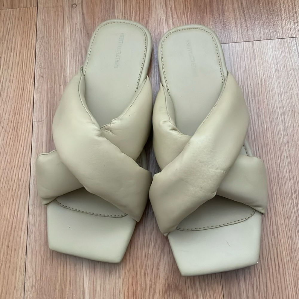 pretty little thing foldover sandals